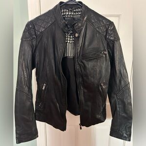 Bod & Christensen Small Black Leather Women's Jacket